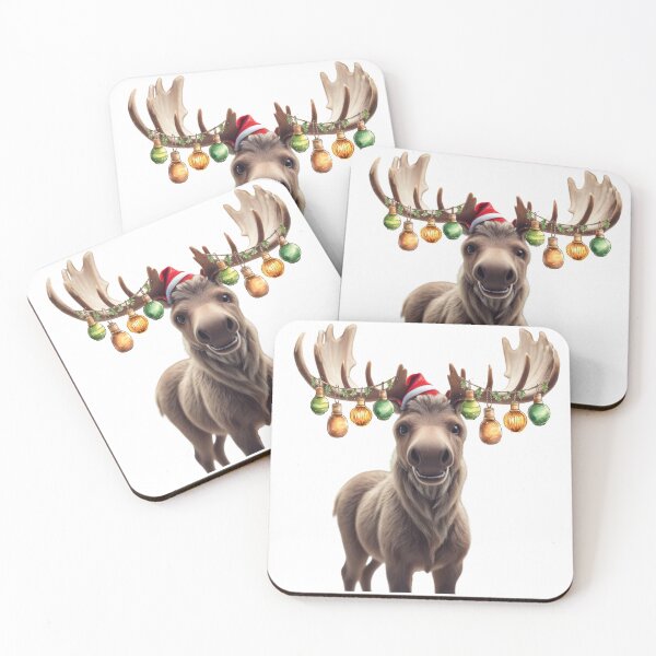 Item preview, Moose Christmas in Merry Christmas moose party on Christmas Eve designed and sold by BotunPeony.