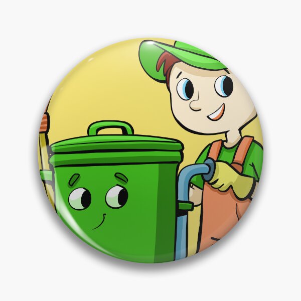 Item preview, boy recycles with a wheelie bin designed and sold by duxpavlic.