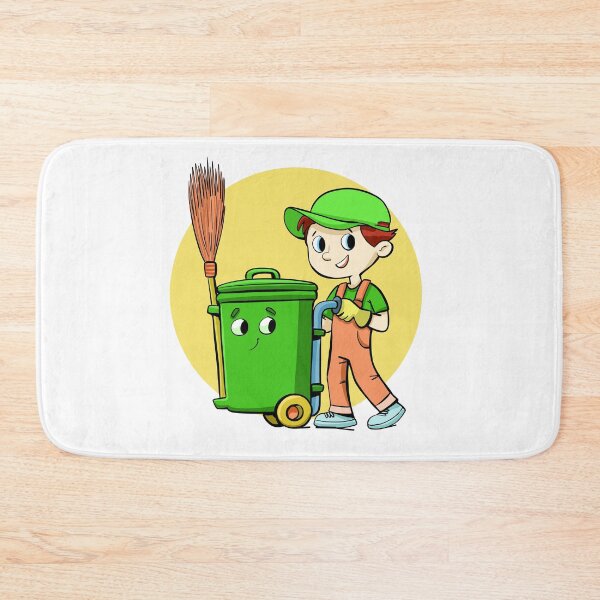 Item preview, boy recycles with a wheelie bin designed and sold by duxpavlic.