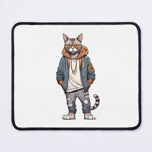 Item preview, Cute drip cat with luxury streetwear clothes designed and sold by ExtraSilver.