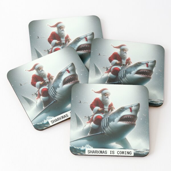 Item preview, Sharkmas is coming - Unleash the Thrill of Sharkmas! designed and sold by Sonic-Store.