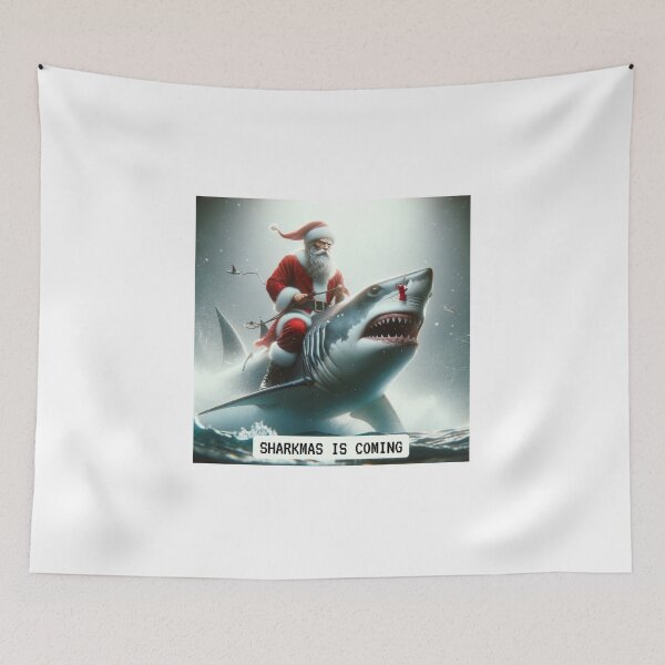 Item preview, Sharkmas is coming - Unleash the Thrill of Sharkmas! designed and sold by Sonic-Store.