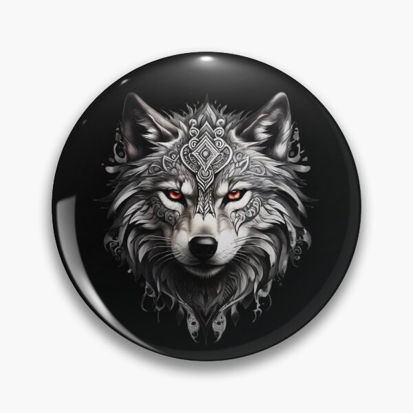 Item preview, Wolf Head Tribal Tattoo Powerful Wolf designed and sold by Grafixfun.