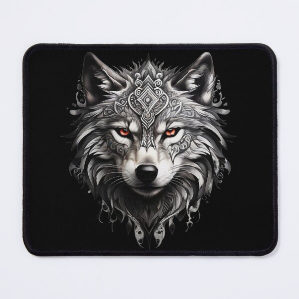 Item preview, Wolf Head Tribal Tattoo Powerful Wolf designed and sold by Grafixfun.