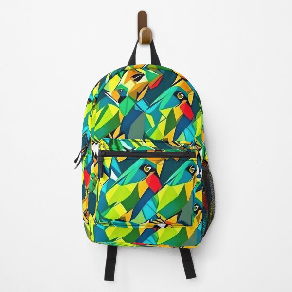 Item preview, Geometric Green Parrots Pattern designed and sold by Geonimalia.