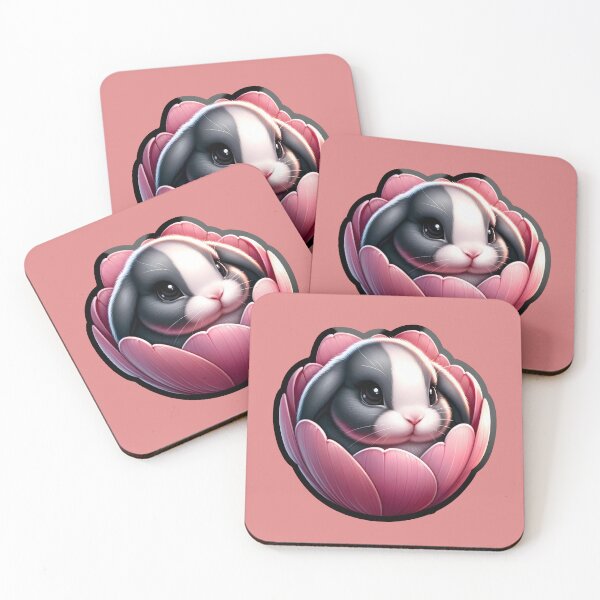 Item preview, Cute Bunny in a Pink Flower designed and sold by Truck Stop One.