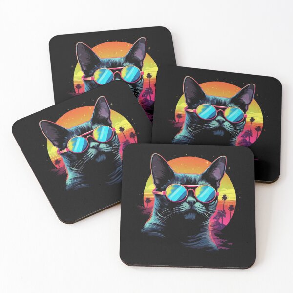 Item preview, Retro Wave Abyssinian Cat Shirt designed and sold by RedDesignSyc.