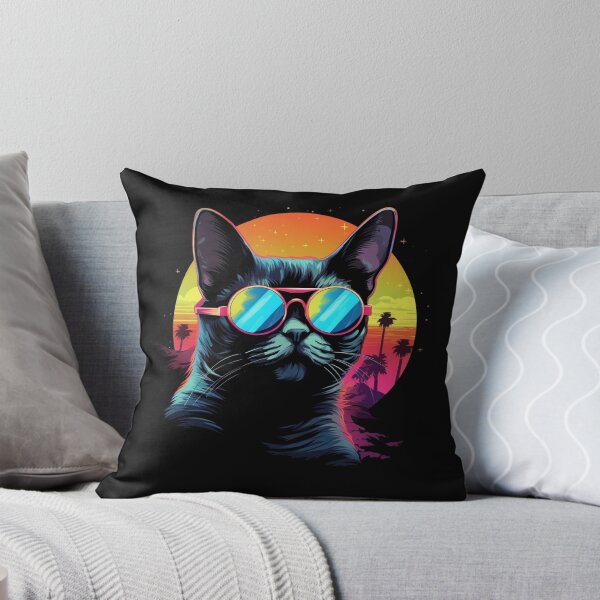 Item preview, Retro Wave Abyssinian Cat Shirt designed and sold by RedDesignSyc.