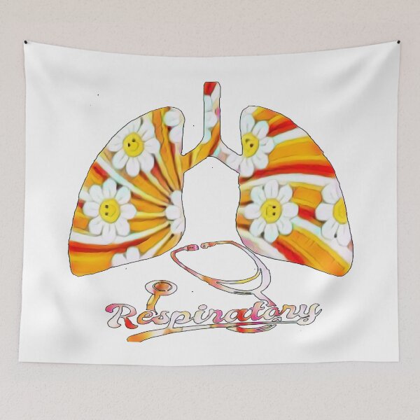 Item preview, Happy Face Flowered Lungs Respiratory designed and sold by natnat7w.