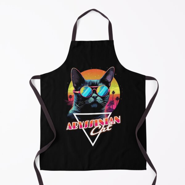 Item preview, Retro Wave Abyssinian Cat Miami Shirt designed and sold by RedDesignSyc.