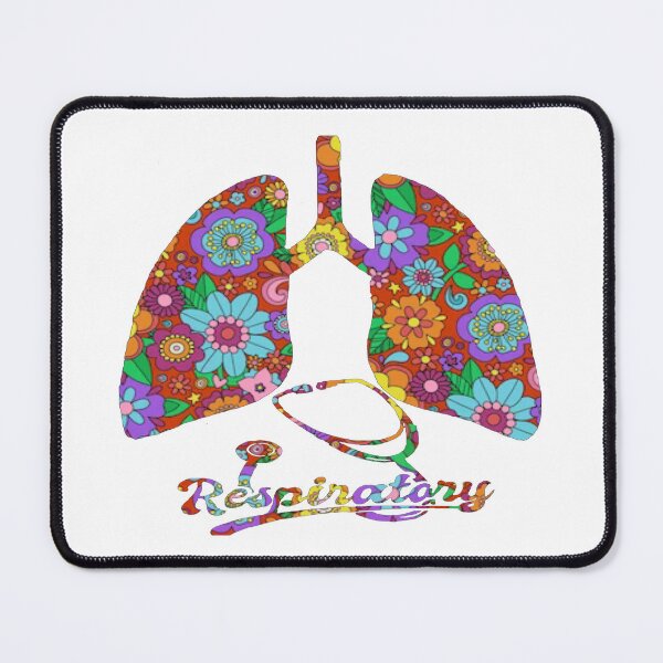 Item preview, Dark Red Floral Lungs Respiratory designed and sold by natnat7w.
