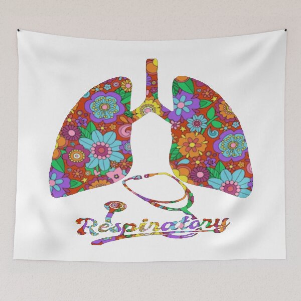 Item preview, Dark Red Floral Lungs Respiratory designed and sold by natnat7w.