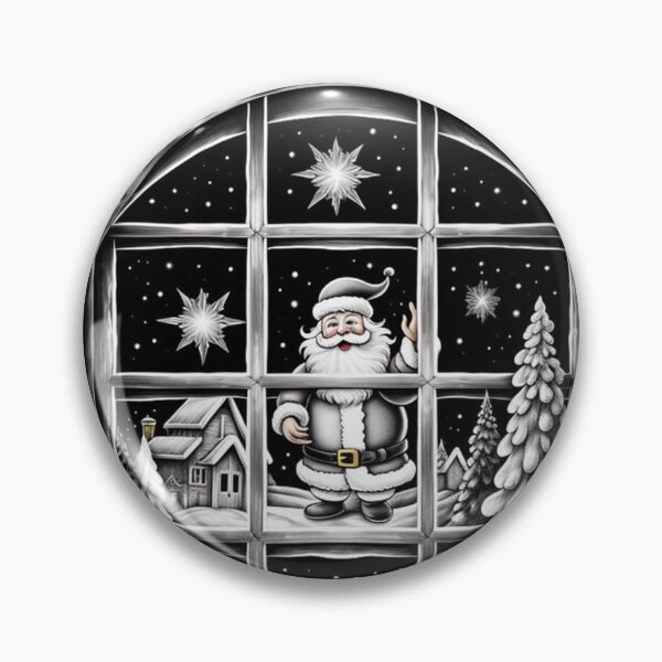 Item preview, Santa Claus Night Scene Window Pictures for Chalk Marker  designed and sold by AnnaMDesign.
