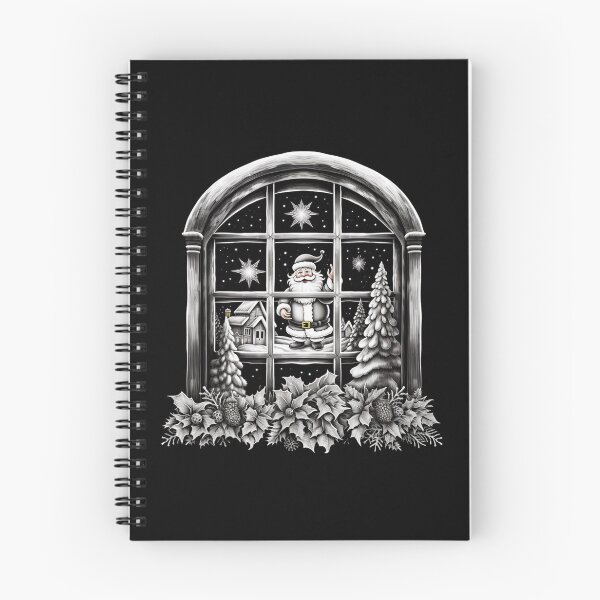 Item preview, Santa Claus Night Scene Window Pictures for Chalk Marker  designed and sold by AnnaMDesign.