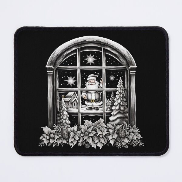 Item preview, Santa Claus Night Scene Window Pictures for Chalk Marker designed and sold by AnnaMDesign.
