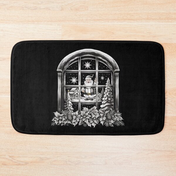 Item preview, Santa Claus Night Scene Window Pictures for Chalk Marker  designed and sold by AnnaMDesign.