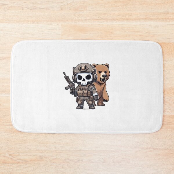 Item preview,  Cute skeleton in tactical gear with Grizlly bear designed and sold by Wxjtecki.