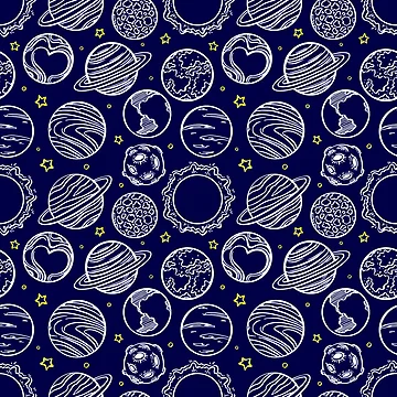 Artwork thumbnail, Seamless alien pattern by RubyCollection