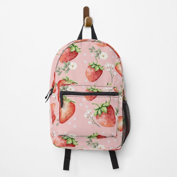 Item preview, Strawberry and Floral Watercolor Seamless Pattern designed and sold by Hawa Shama.