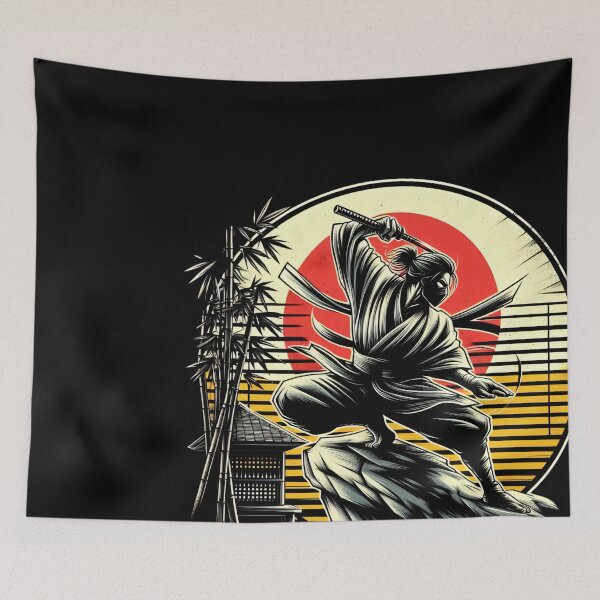 Item preview, Ninjutsu Ukiyo-e Japan Flag Design designed and sold by RedDesignSyc.