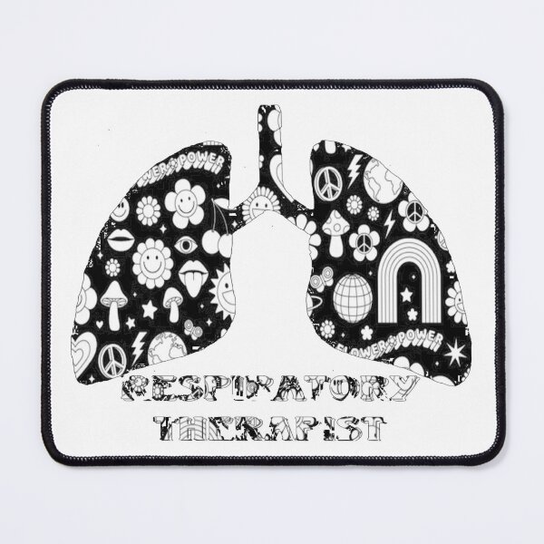 Item preview, Black and White Flower Power Respiratory Therapist designed and sold by natnat7w.