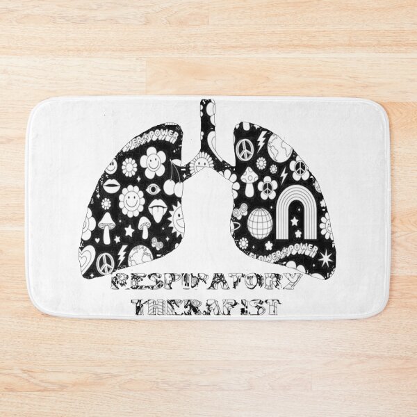 Item preview, Black and White Flower Power Respiratory Therapist designed and sold by natnat7w.