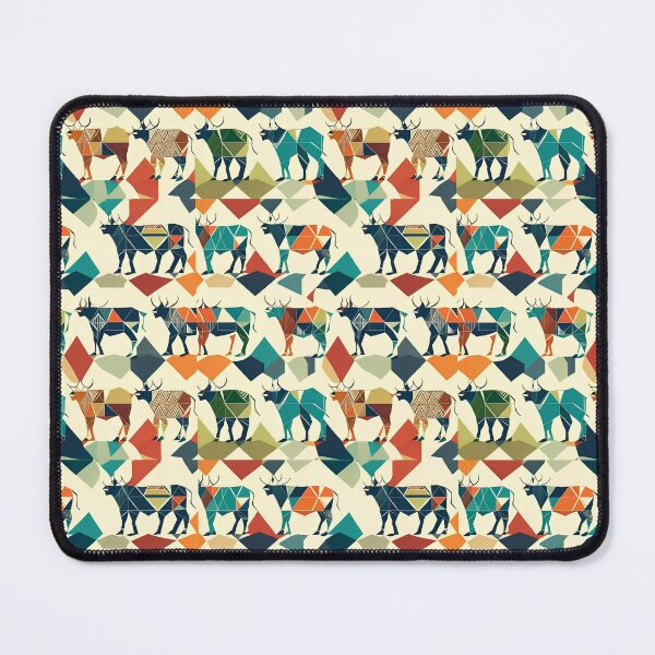 Item preview, Geometric Cows Pattern designed and sold by Geonimalia.