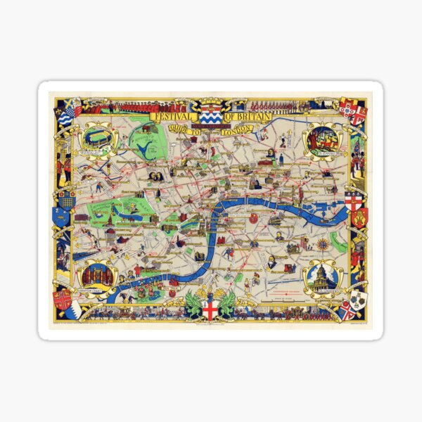 Festival of Britain: Guide to London. Sticker