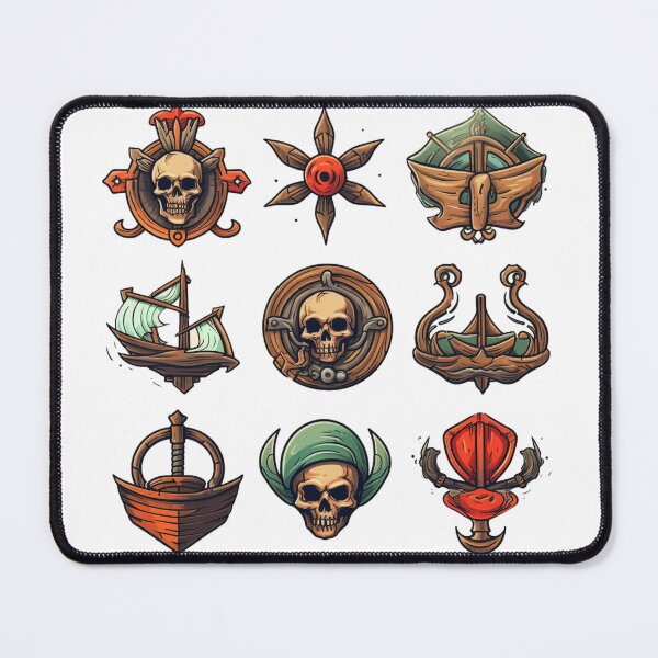 Item preview, Oldschool Retro Pirate Symbols sticker designed and sold by NatalieArtiste.