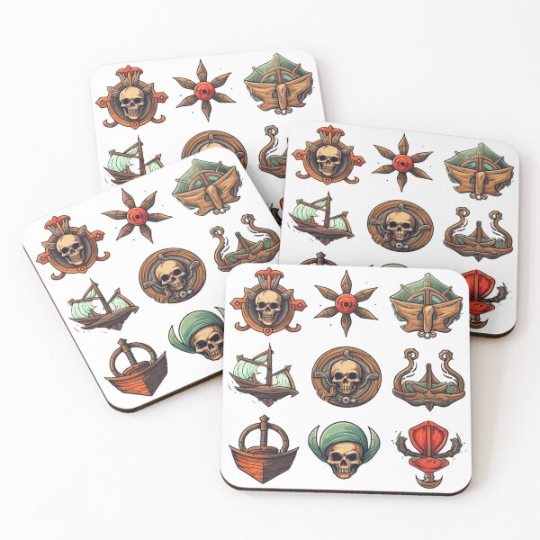 Item preview, Oldschool Retro Pirate Symbols sticker designed and sold by NatalieArtiste.