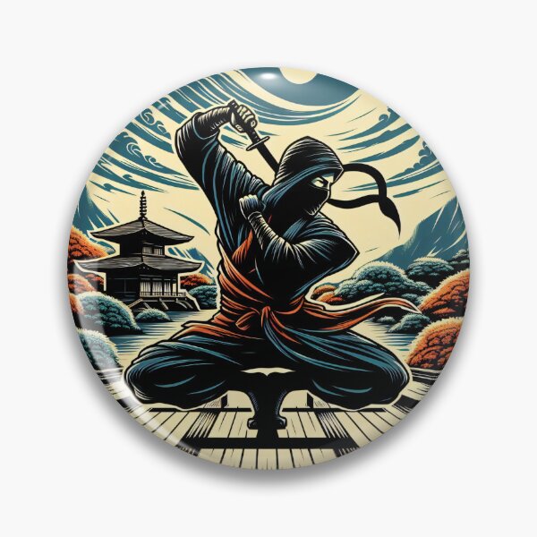 Item preview, Ninjutsu Pose Ninja Circle Design designed and sold by RedDesignSyc.