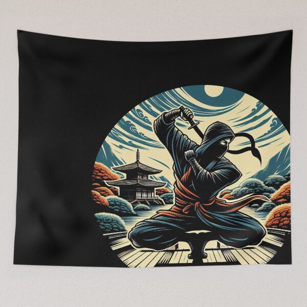 Item preview, Ninjutsu Pose Ninja Circle Design designed and sold by RedDesignSyc.