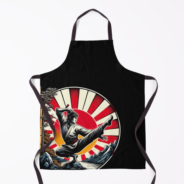 Item preview, Ninjutsu Pose Fighter japanese Flag Design designed and sold by RedDesignSyc.