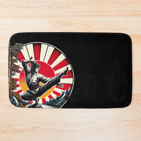 Item preview, Ninjutsu Pose Fighter japanese Flag Design designed and sold by RedDesignSyc.
