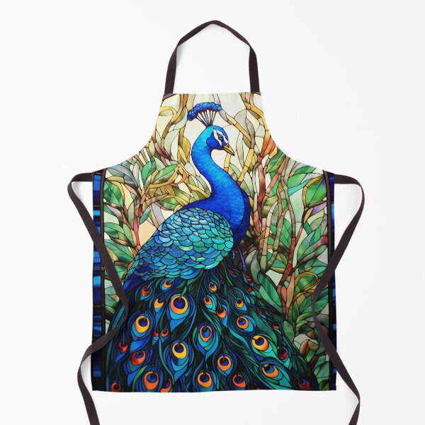 Artikelvorschau, Buntglas-Pfau – Jugendstil entworfen und verkauft von ArtNouveauChic.