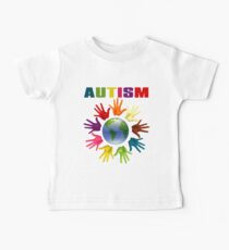 Autism Awareness Colorful Hands Baby Tee