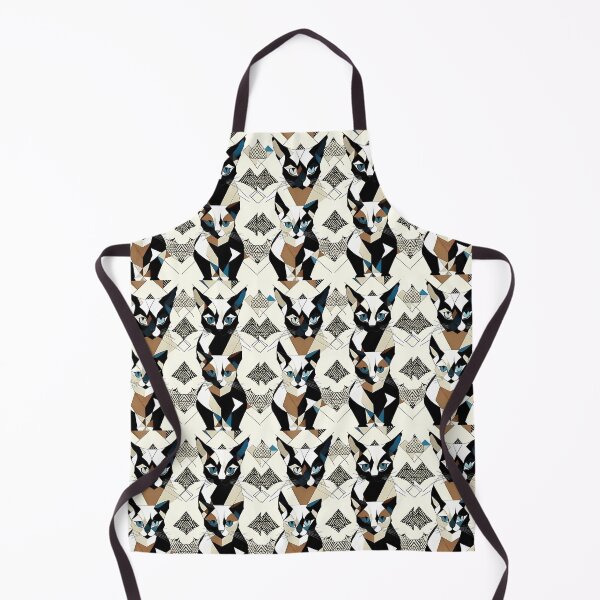 Item preview, Geometric Siamese Cats Pattern designed and sold by Geonimalia.