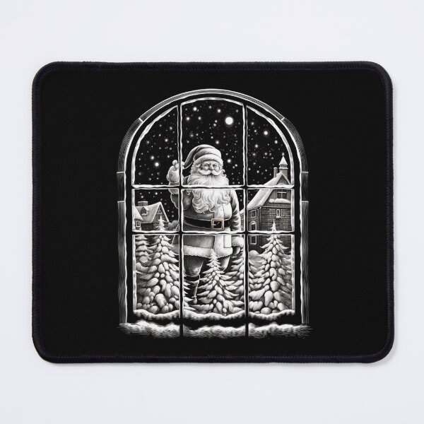 Item preview, Santa Claus Night Scene Window Pictures for Chalk Marker designed and sold by AnnaMDesign.