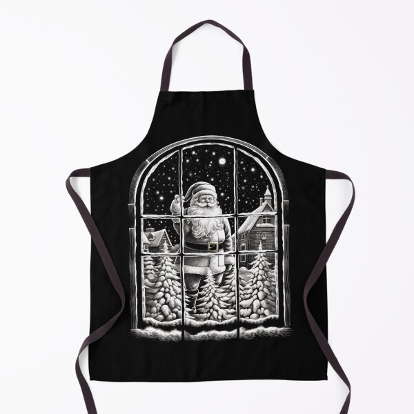 Item preview, Santa Claus Night Scene Window Pictures for Chalk Marker designed and sold by AnnaMDesign.