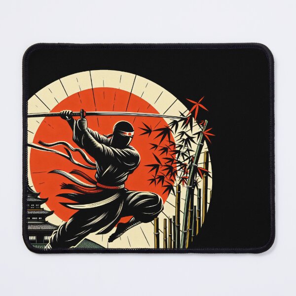 Item preview, Ninjutsu Katana Fighter japanese Flag Design designed and sold by RedDesignSyc.