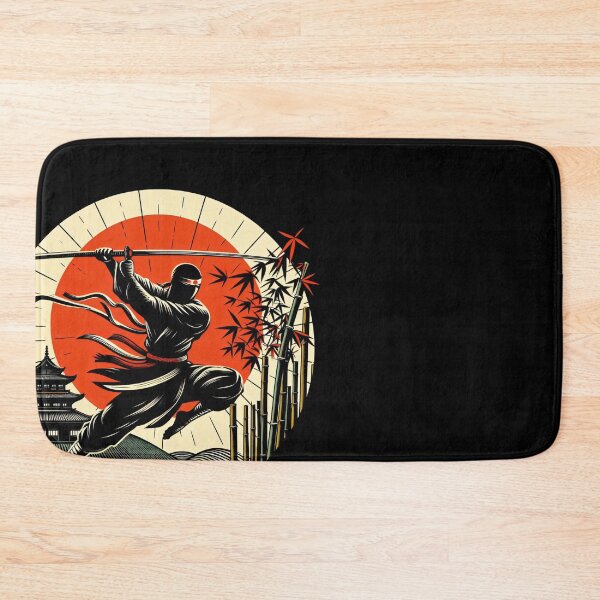 Item preview, Ninjutsu Katana Fighter japanese Flag Design designed and sold by RedDesignSyc.