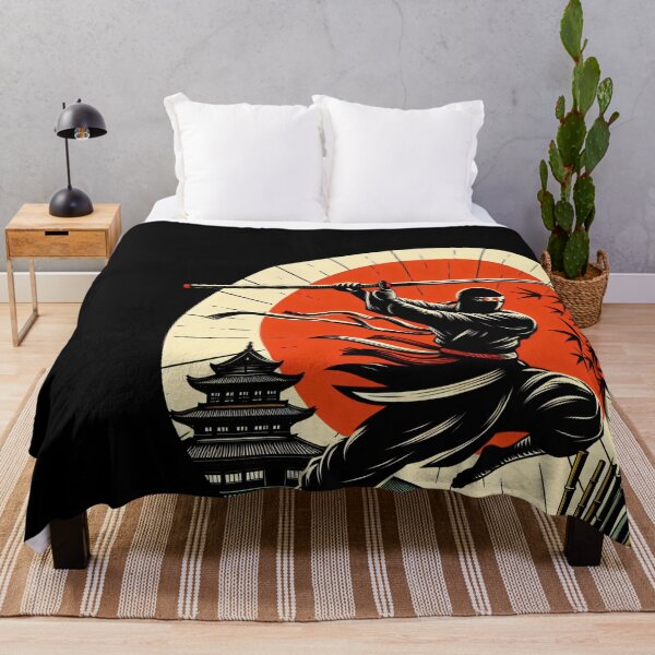 Item preview, Ninjutsu Katana Fighter japanese Flag Design designed and sold by RedDesignSyc.