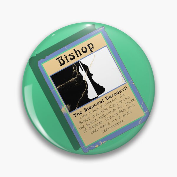Item preview, The Diagonal Daredevil Chess Bishop Trading Card designed and sold by Fun Funky Designs.