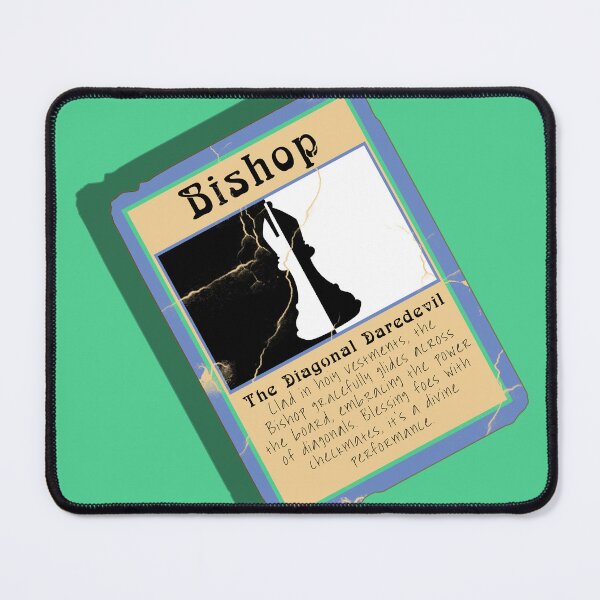 Item preview, The Diagonal Daredevil Chess Bishop Trading Card designed and sold by Fun Funky Designs.