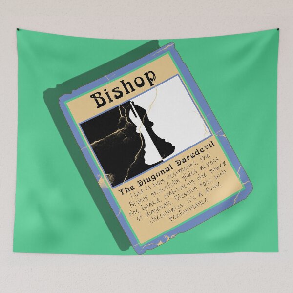 Item preview, The Diagonal Daredevil Chess Bishop Trading Card designed and sold by Fun Funky Designs.