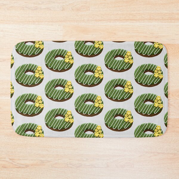 Item preview, Green tea doughnut with yellow flowers. designed and sold by aiko-p.