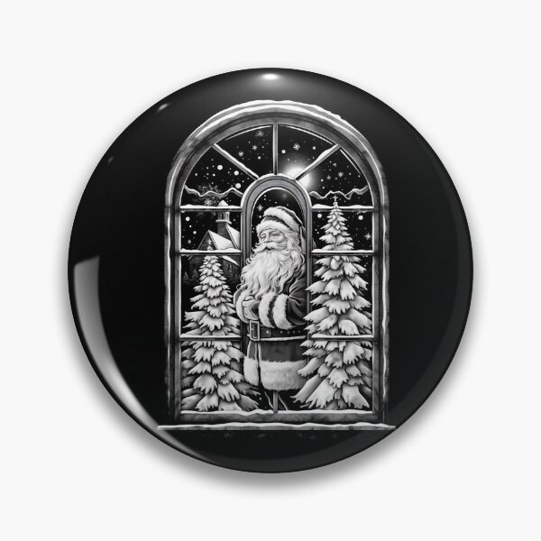 Item preview, Santa Claus Night Scene Window Pictures for Chalk Marker designed and sold by AnnaMDesign.