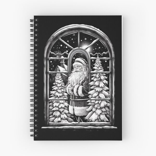 Item preview, Santa Claus Night Scene Window Pictures for Chalk Marker designed and sold by AnnaMDesign.