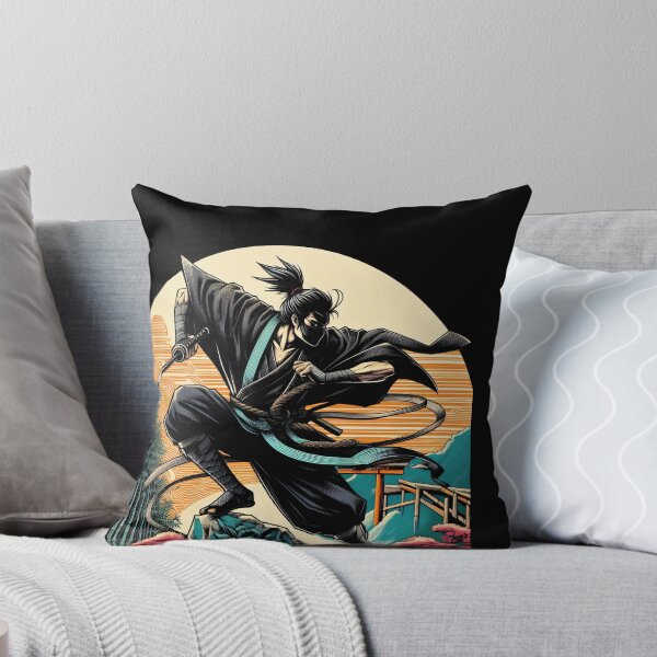 Item preview, Ninjutsu jumping Pose Ukiyo-e Zen Garden Design designed and sold by RedDesignSyc.