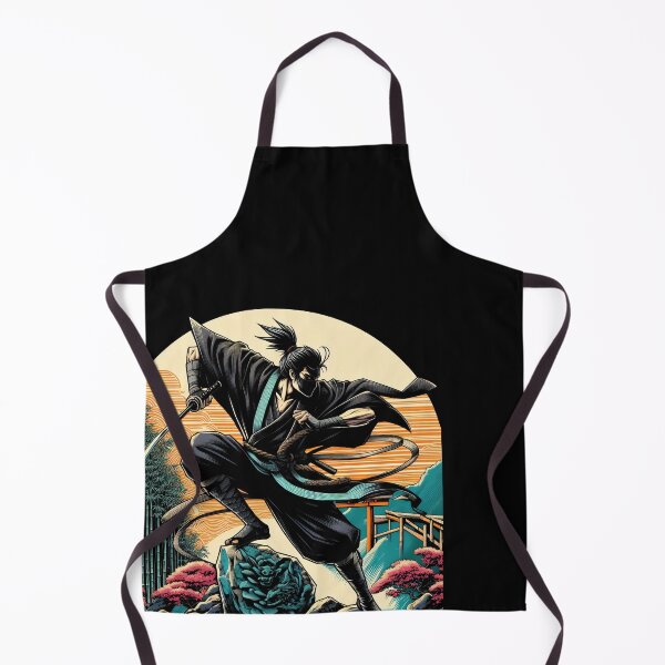 Item preview, Ninjutsu jumping Pose Ukiyo-e Zen Garden Design designed and sold by RedDesignSyc.